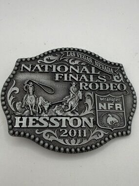 Vintage 2011 Hesston National Finals Junior Rodeo Belt Buckle